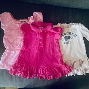 2 Ralph Lauren polo baby dress + 1 Juicy Couture jumper